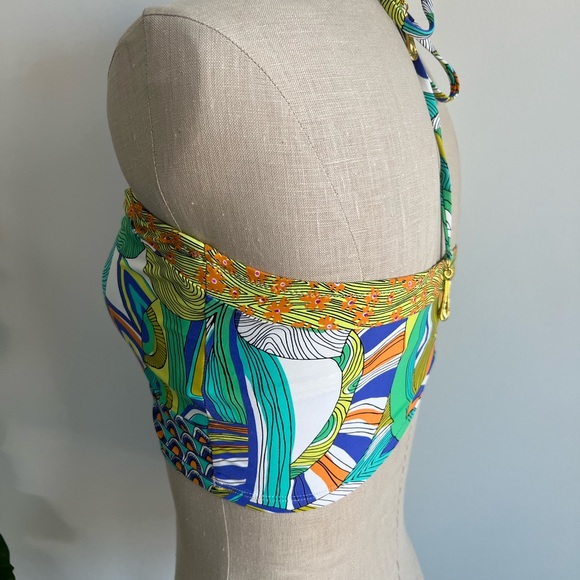 Trina Turk Amazonia mid-kini bikini swim top women’s size 8 - Picture 7 of 11